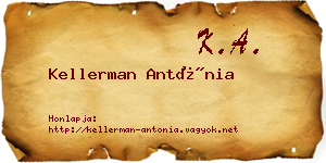 Kellerman Antónia névjegykártya